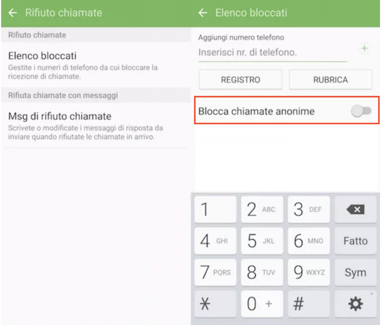 Come bloccare un numero privato SempreFacile