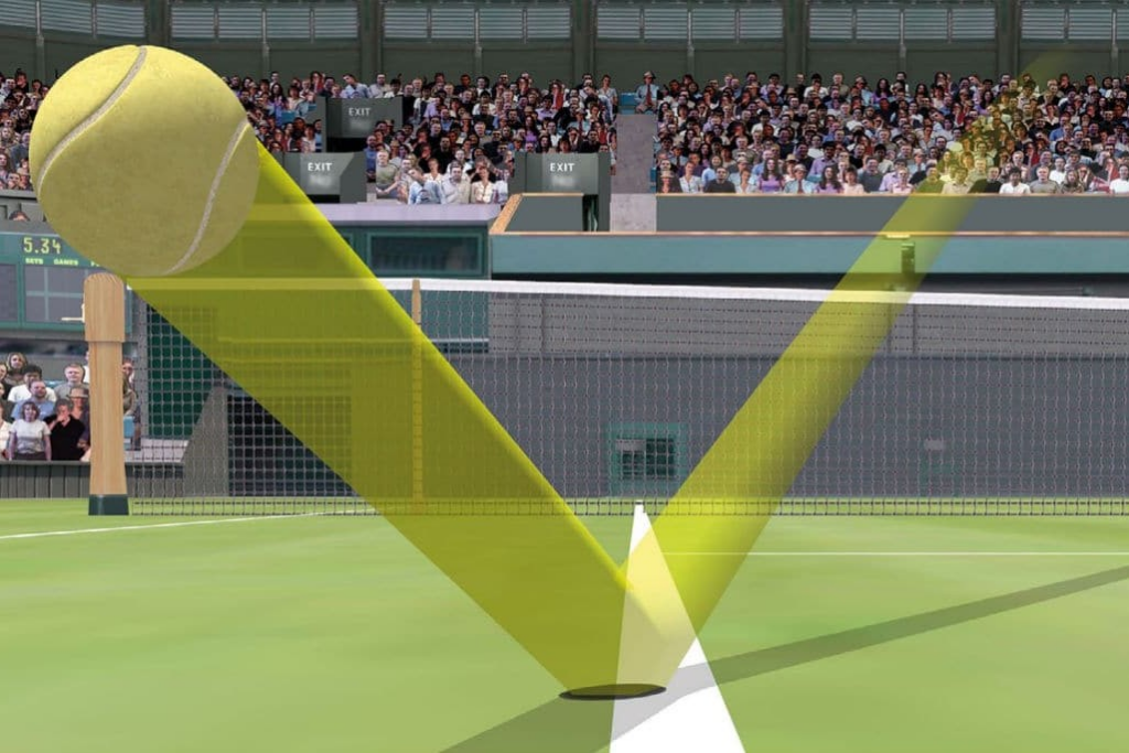illustrazione del sistema hawk eye del tracciamento della pallina 
